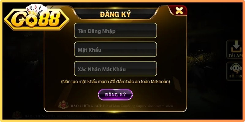 Thực hiện theo đúng các bước hướng dẫn đăng ký Go88 siêu tốc