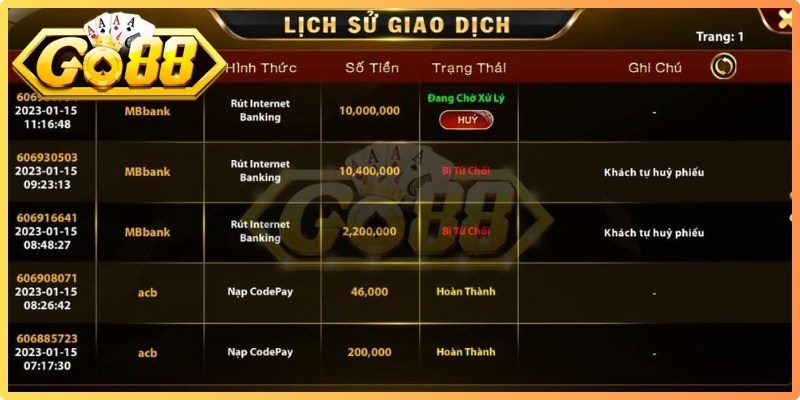Một số điều kiện cần lưu ý để quá trình nạp tiền Go88 diễn ra thuận lợi