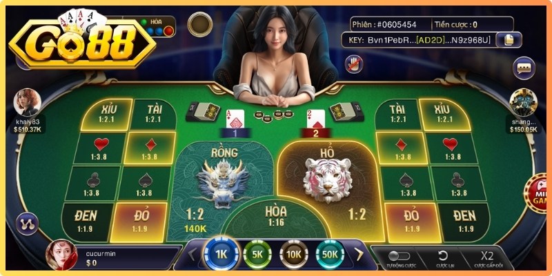 Quy định tham gia một ván Rồng Hổ Go88 cơ bản 