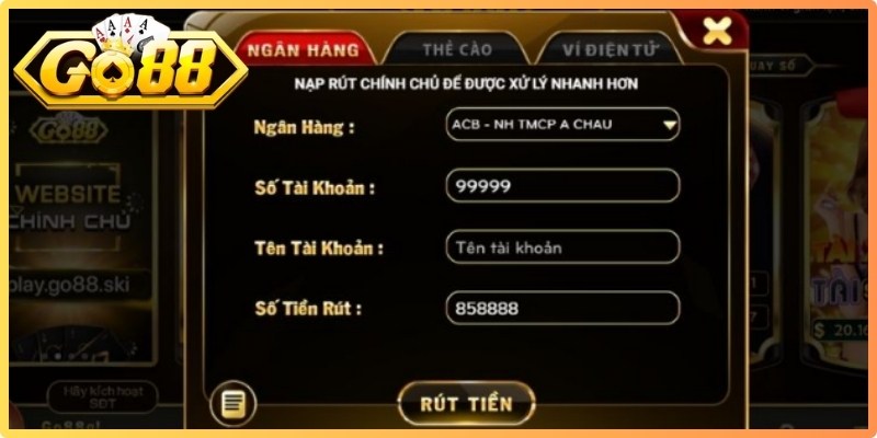 Các điều kiện bắt buộc để rút tiền Go88 thành công